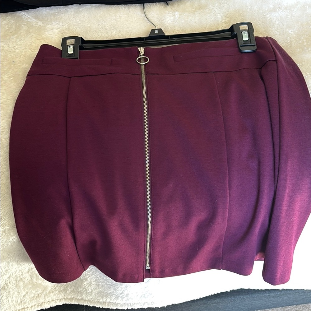 Candie's Red Mini Bubble Skirt for Work